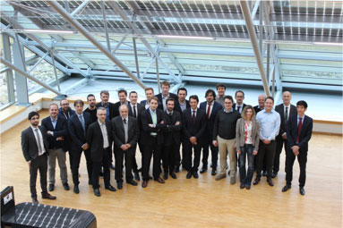 Group Picture: JU, CALITO, EURECA, SIMFAL and Topic Manager at Fraunhofer in Stade, Germany (© Fraunhofer).